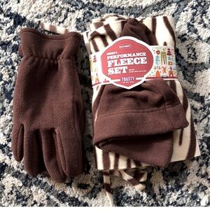 Old Navy 3 FLEECE piece set Hat scarf and gloves